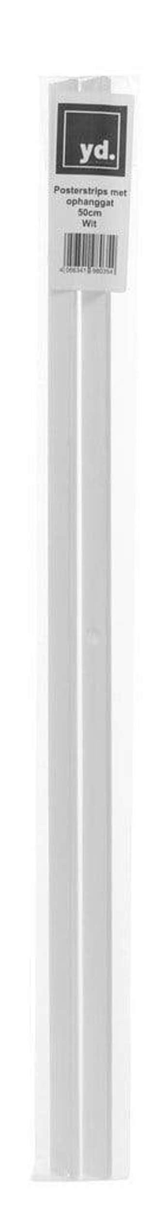 Poster Hangers White 50cm - Strips with Hole Groove