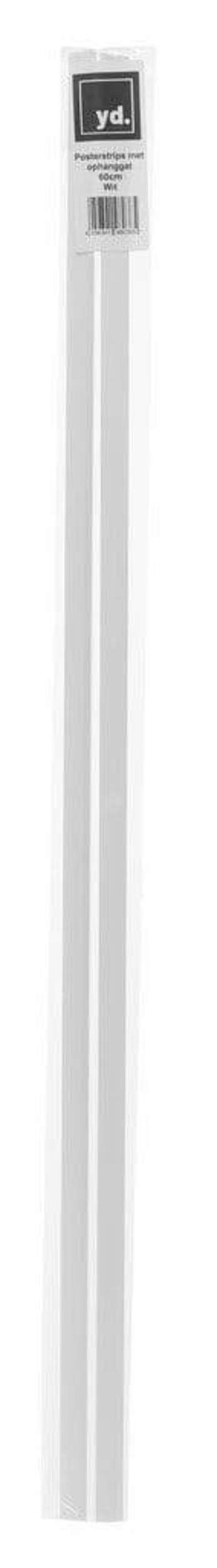 Poster Hangers White 60cm - Strips with Hole Groove