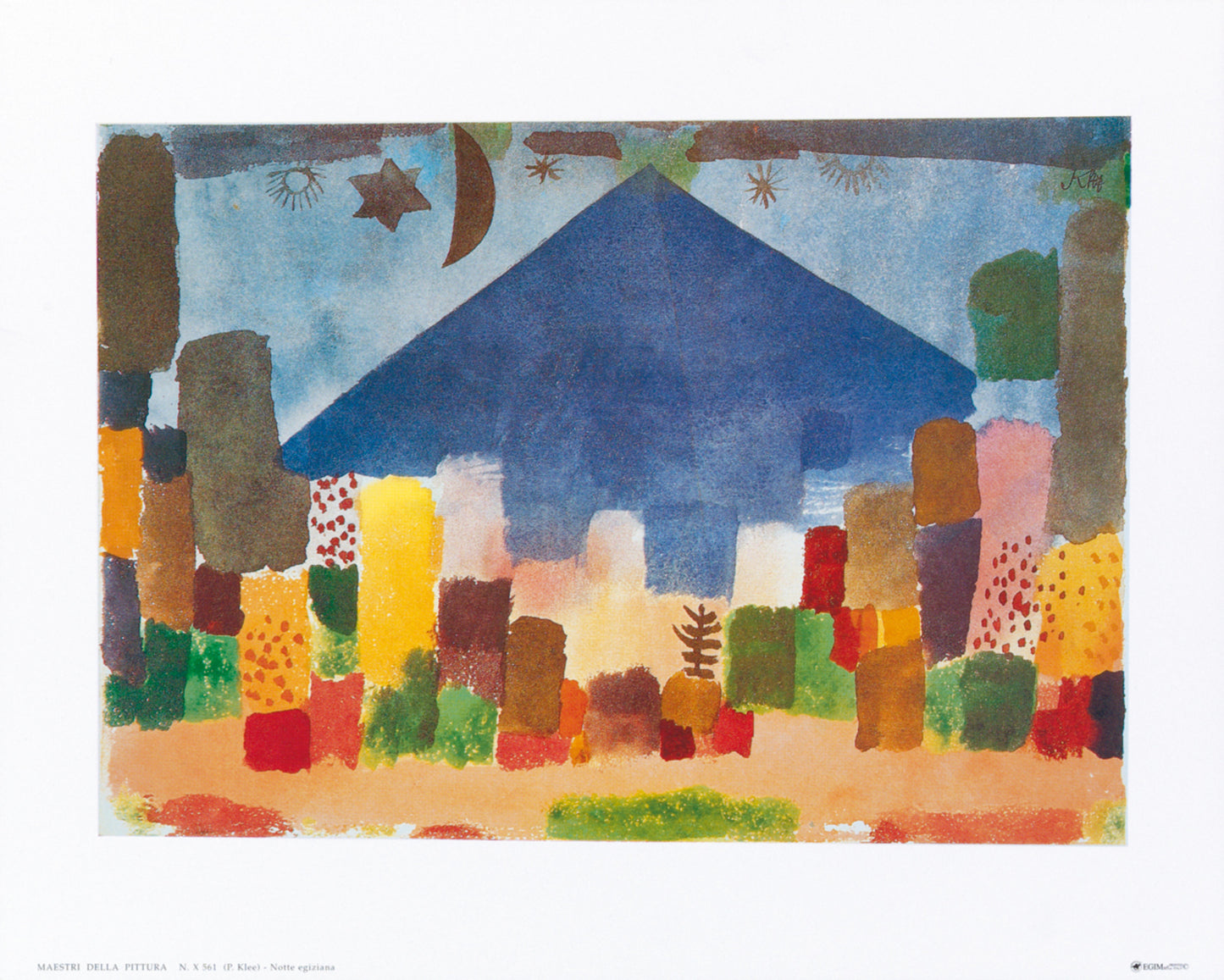 Art Print Paul Klee - Notte egiziana 30x24cm
