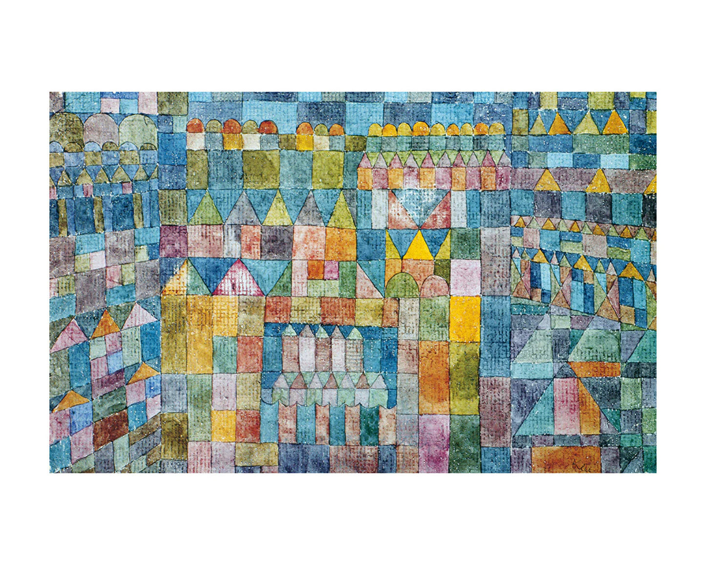 Art Print Paul Klee - Tempelviertel von Pert, 1928 50x40cm