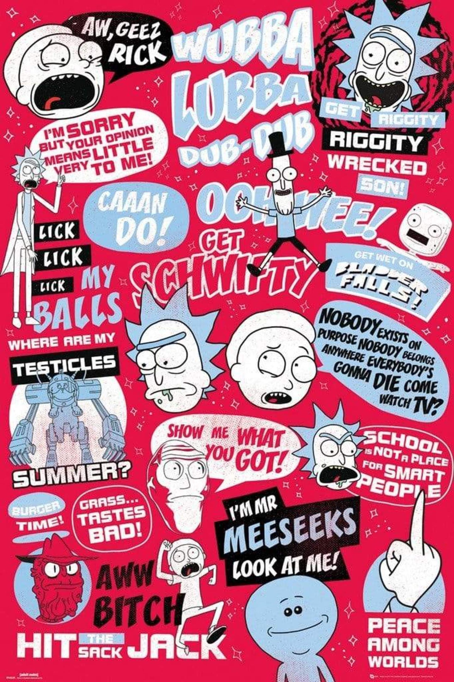 Poster - Rick and Morty Quotes 61x91,5cm