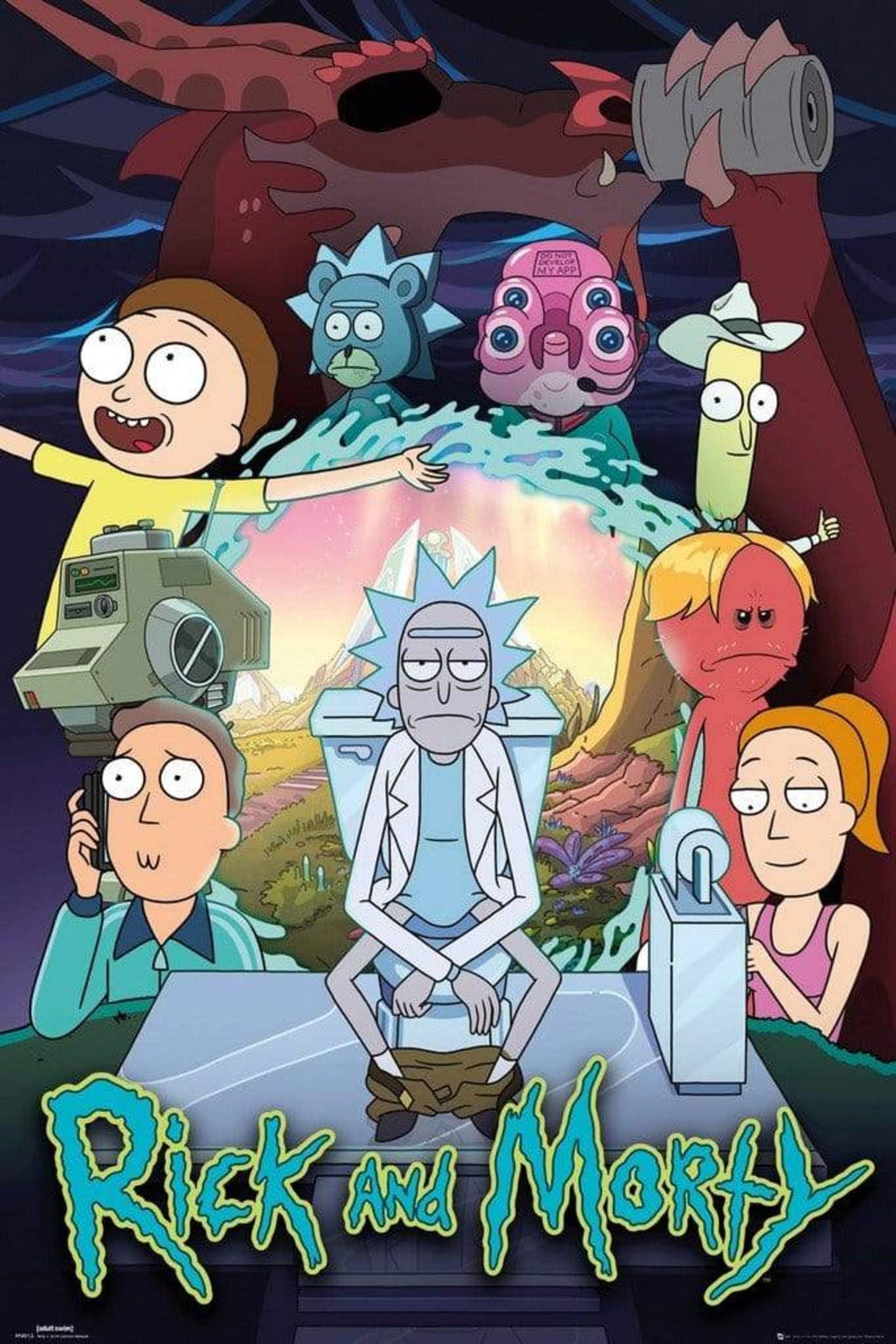 Poster Rick and Morty Season 4 Part One V2 61x91,5cm