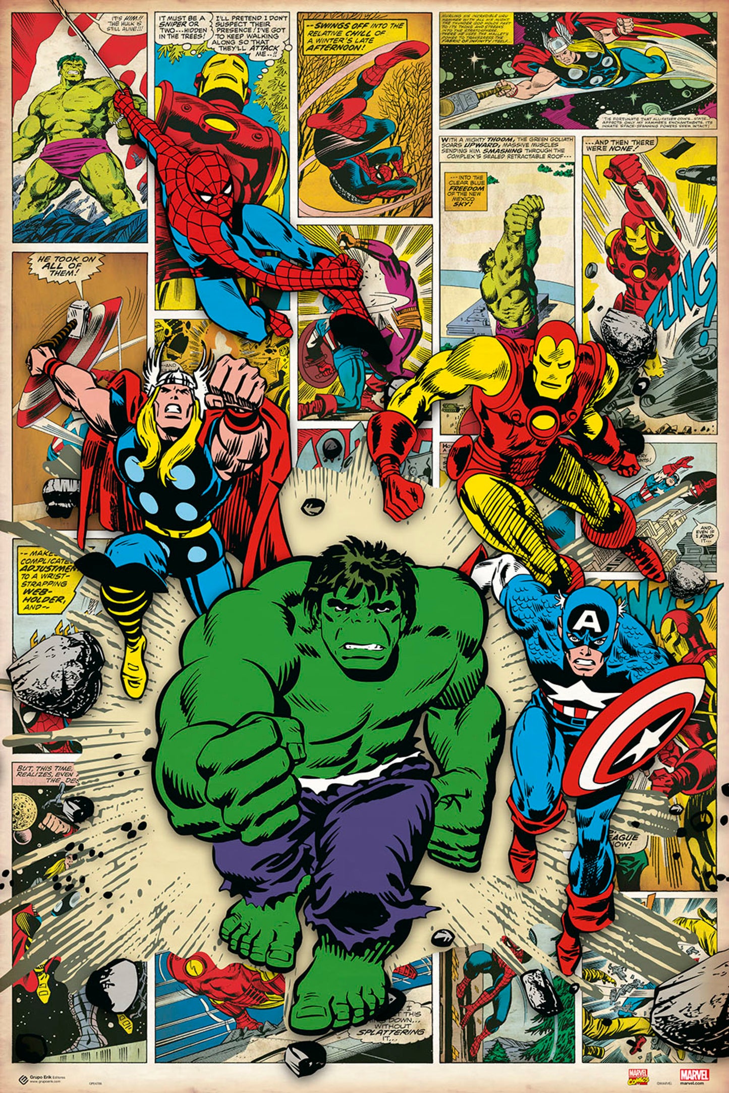 Poster Marvel Comics Here Come The Heroes 61x91,5cm