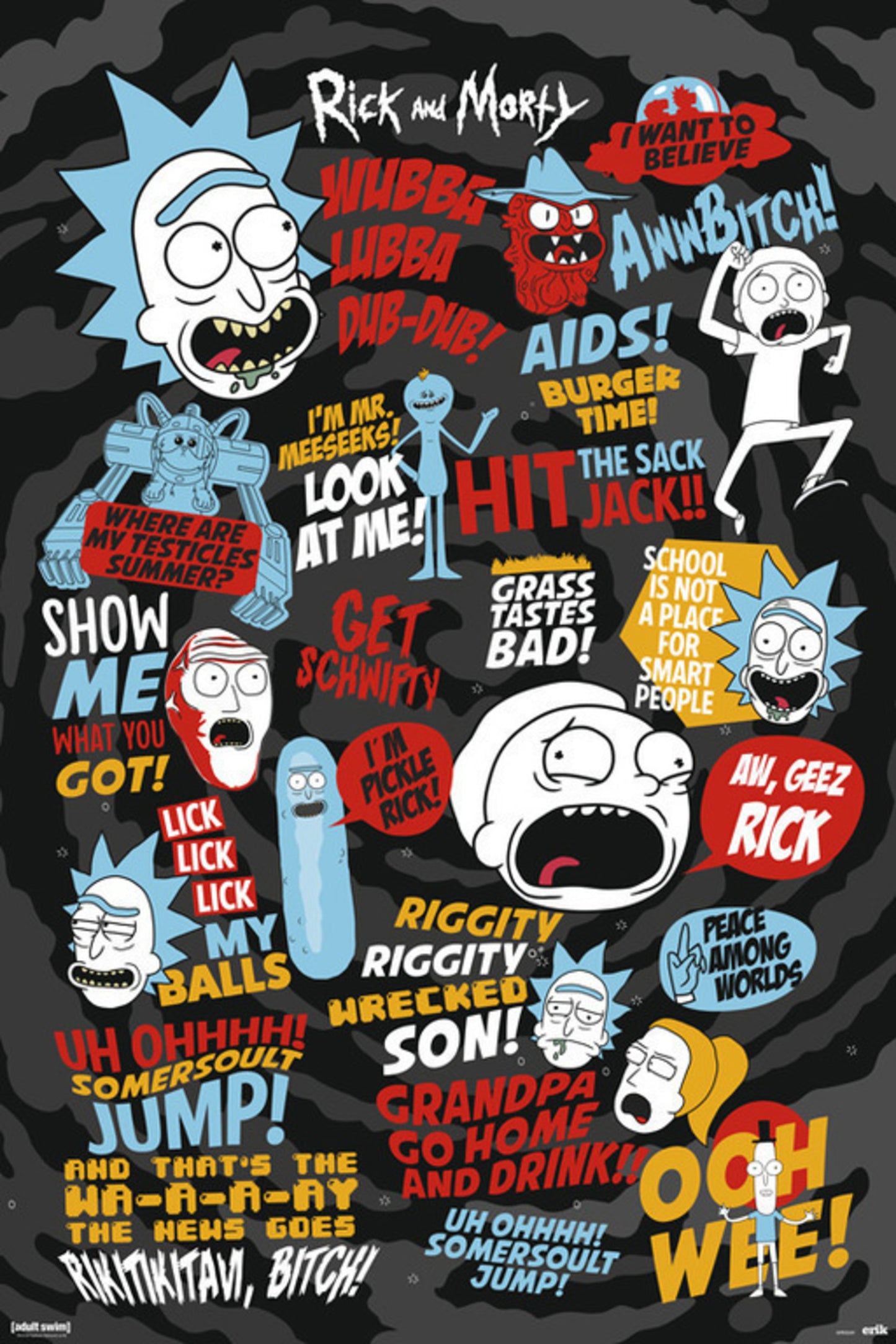 Poster Rick and Morty Quotes - 61x91,5cm