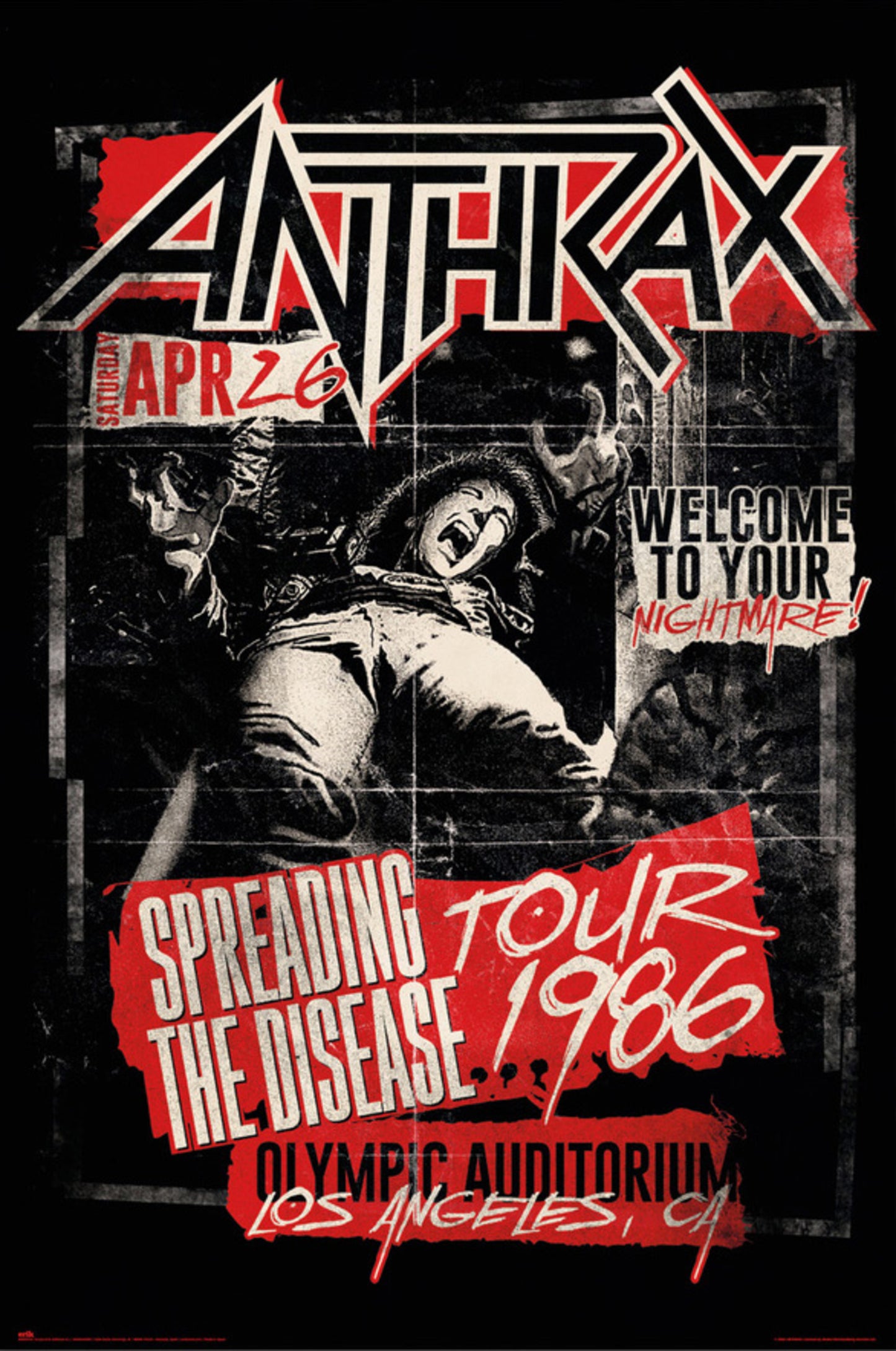 Poster Anthrax Spreading the Disease 1986 61x91,5cm