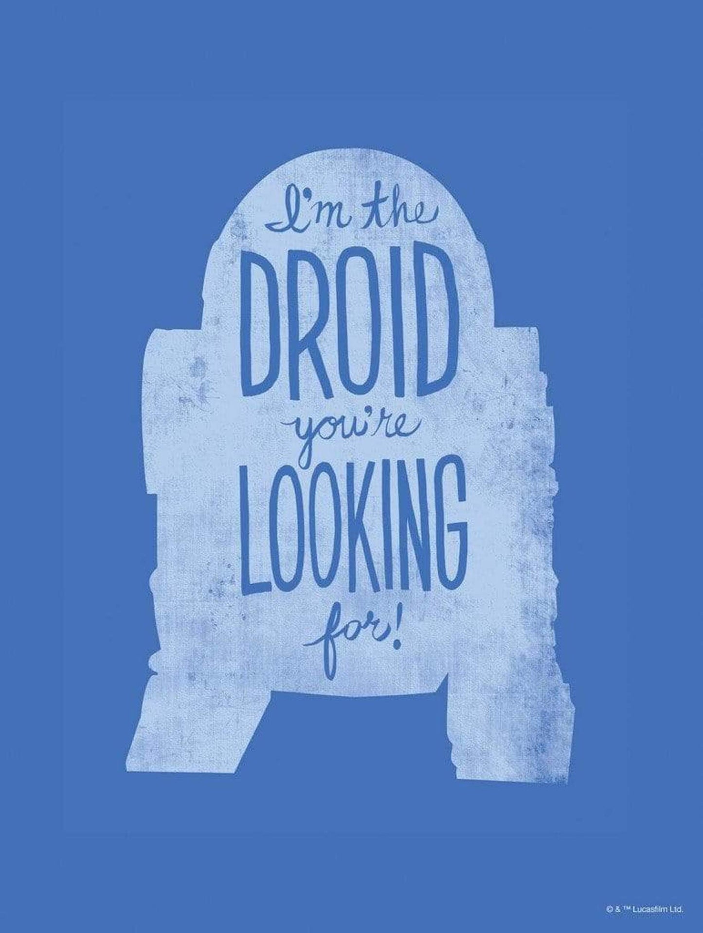 Art Print Star Wars Silhouette Quotes R2D2 30x40cm