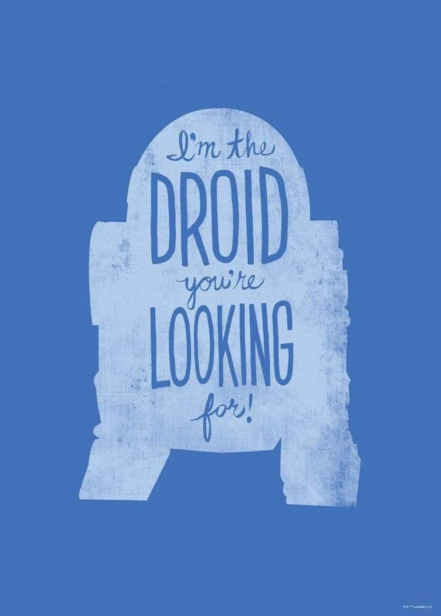 Art Print Star Wars Silhouette Quotes R2D2 50x70cm
