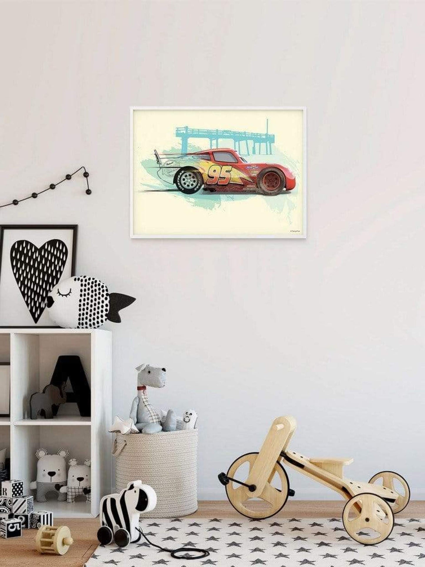 Art Print Cars Lightning McQueen 70x50cm
