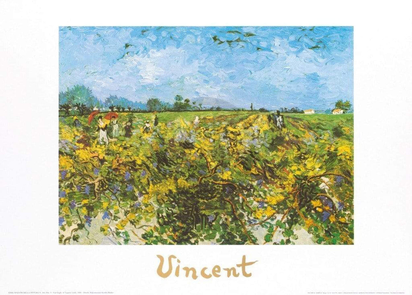 Art Print Vincent Van Gogh - The Green Vineyard 70x50cm