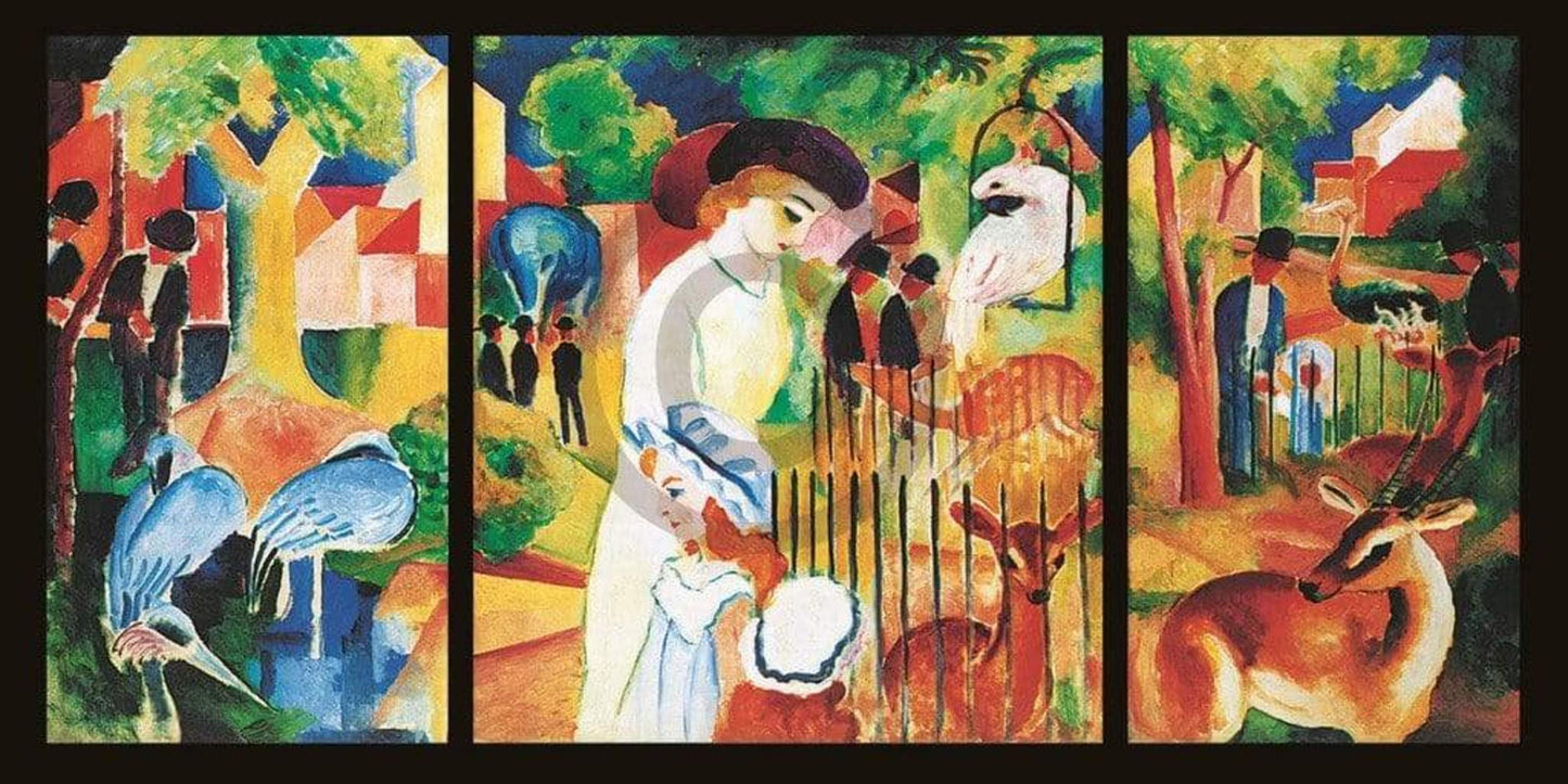 Art Print August Macke - Zoologischer Garten 100x50cm