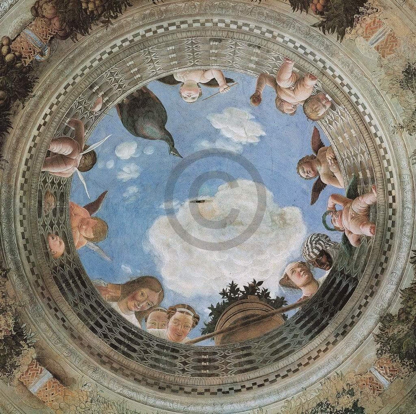 Art Print Andrea Mantegna - Camera degli sposi 95x95cm
