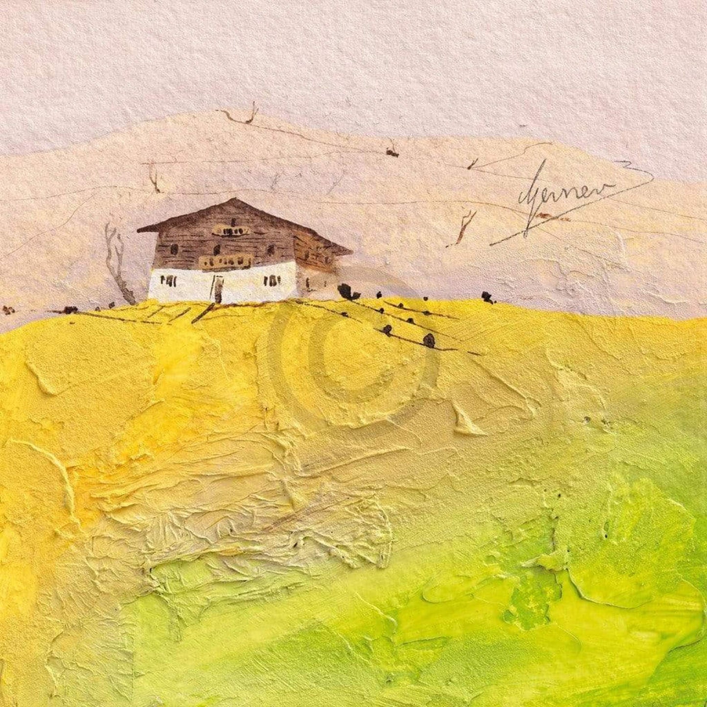 Art Print Bernhard Gerner - Landhaus 1 50x50cm