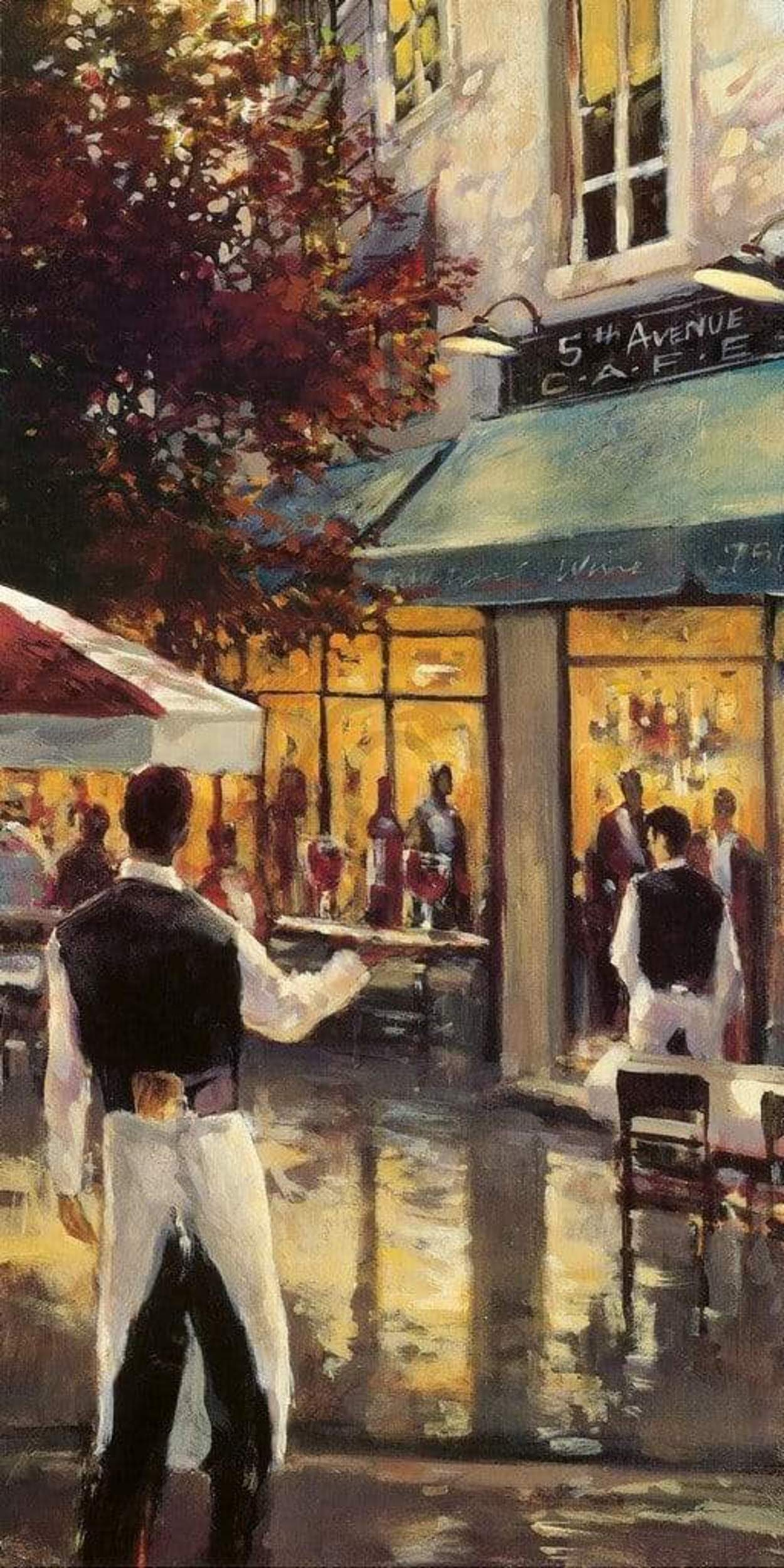 Art Print Brent Heighton - 5th Ave Cafe 40x80cm