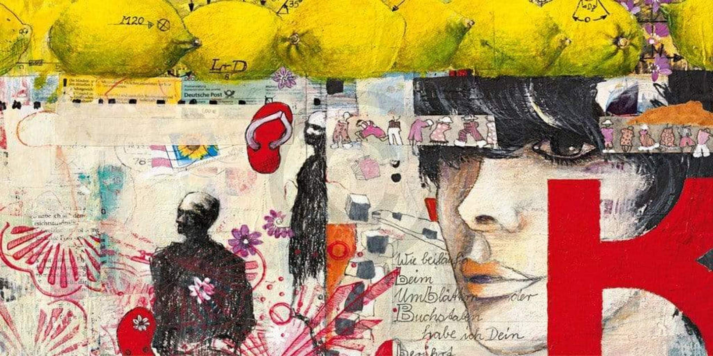 Art Print Birgit Lorenz - Citrus Lettern 100x50cm