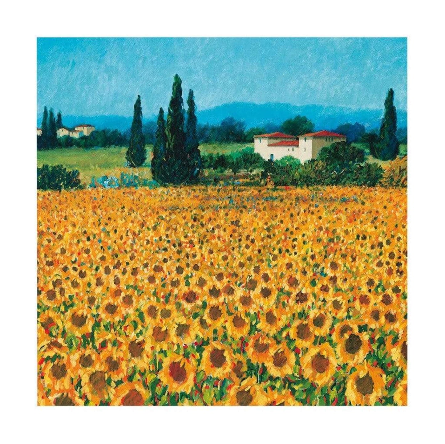 Art Print Hazel Barker - Farm near Siena 61x61cm
