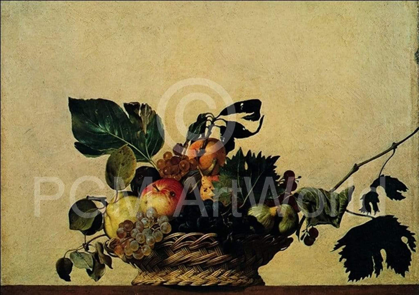 Art Print Caravaggio - Cesto di frutta 80x56cm