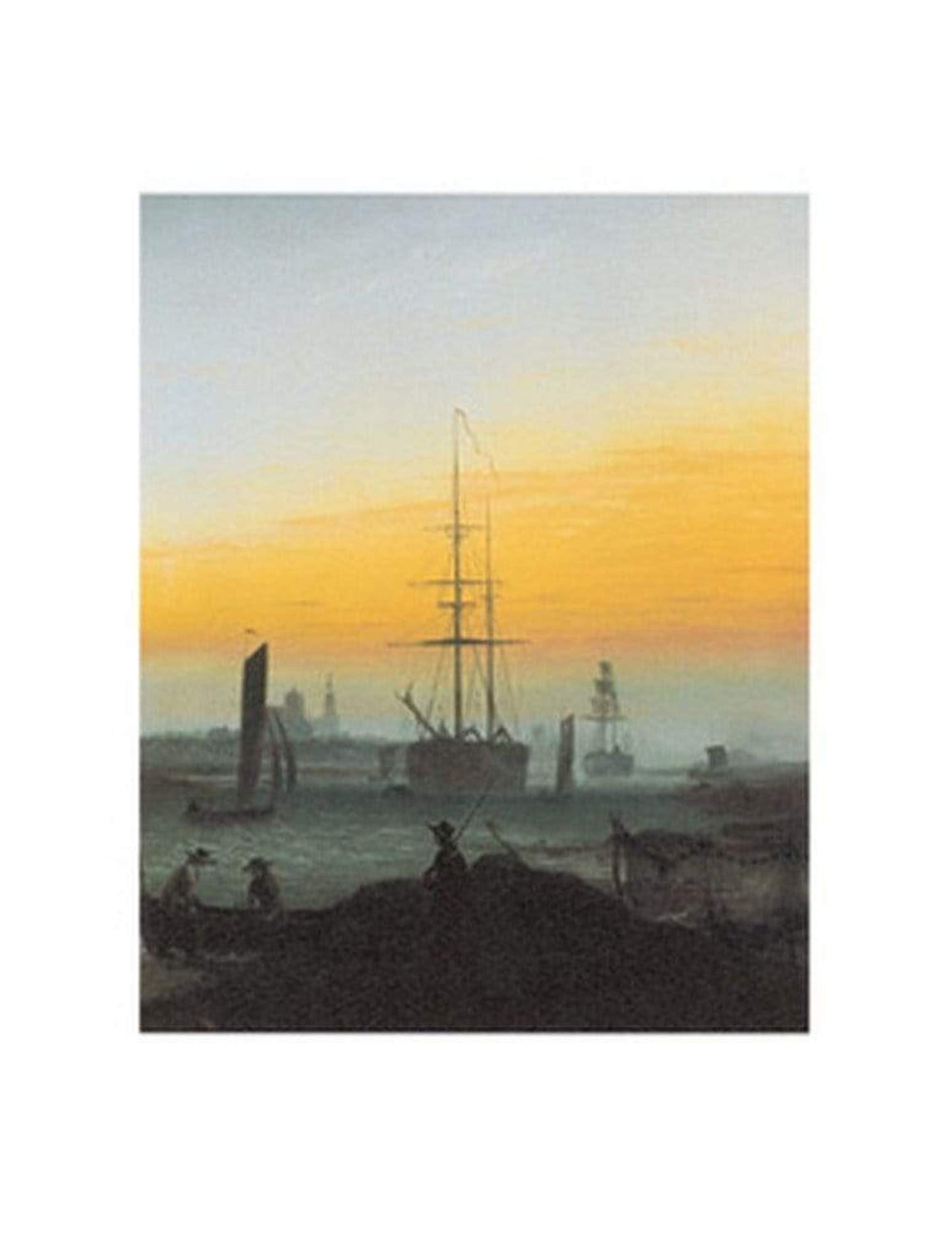 Art Print Caspar David Friedrich - Der Greifswalder Hafen 70x90cm