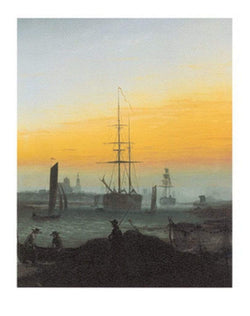 Art Print Caspar David Friedrich - Der Greifswalder Hafen 30x40cm