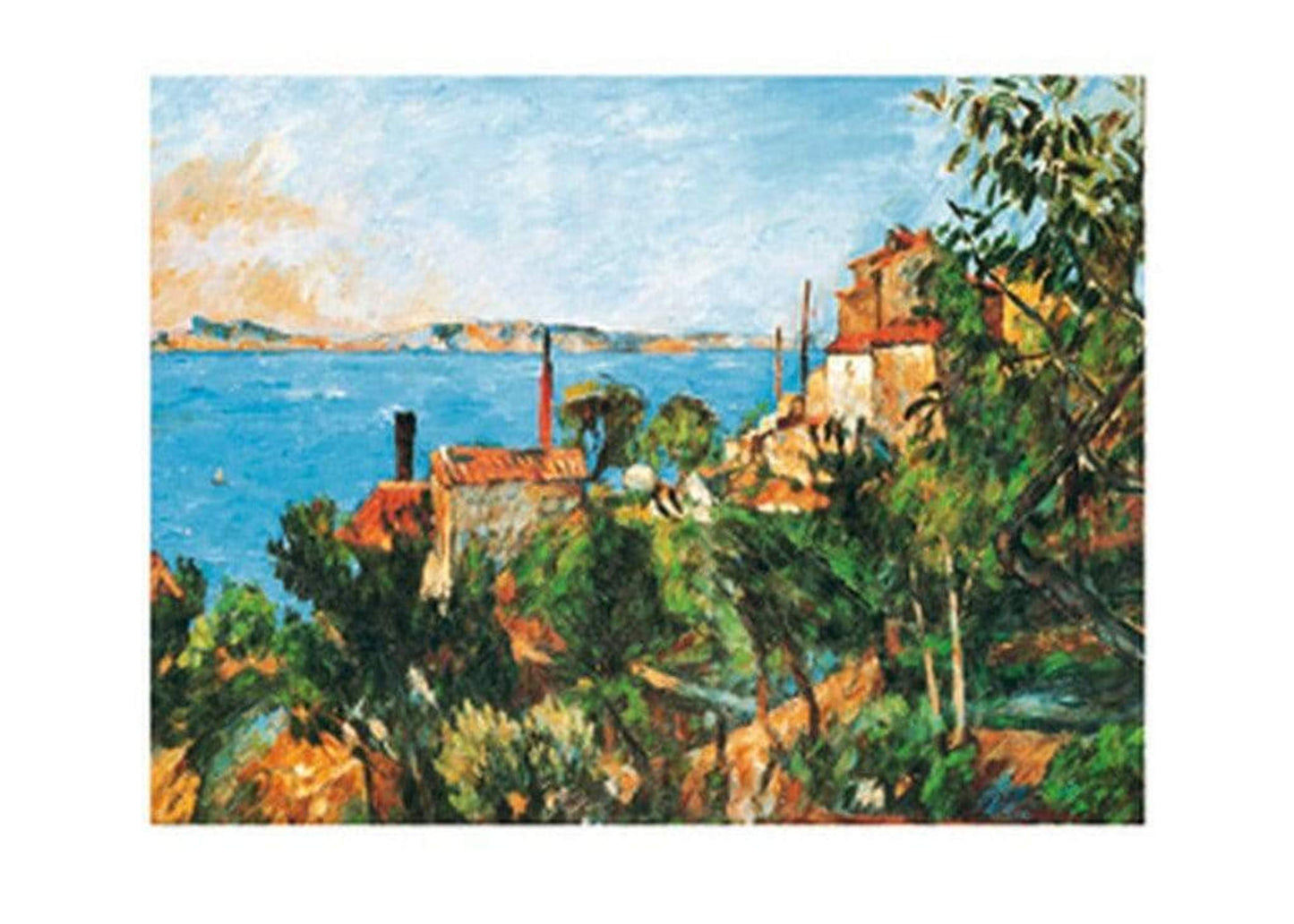 Art Print Paul Cézanne - La Mer a l'Estaque 30x30cm