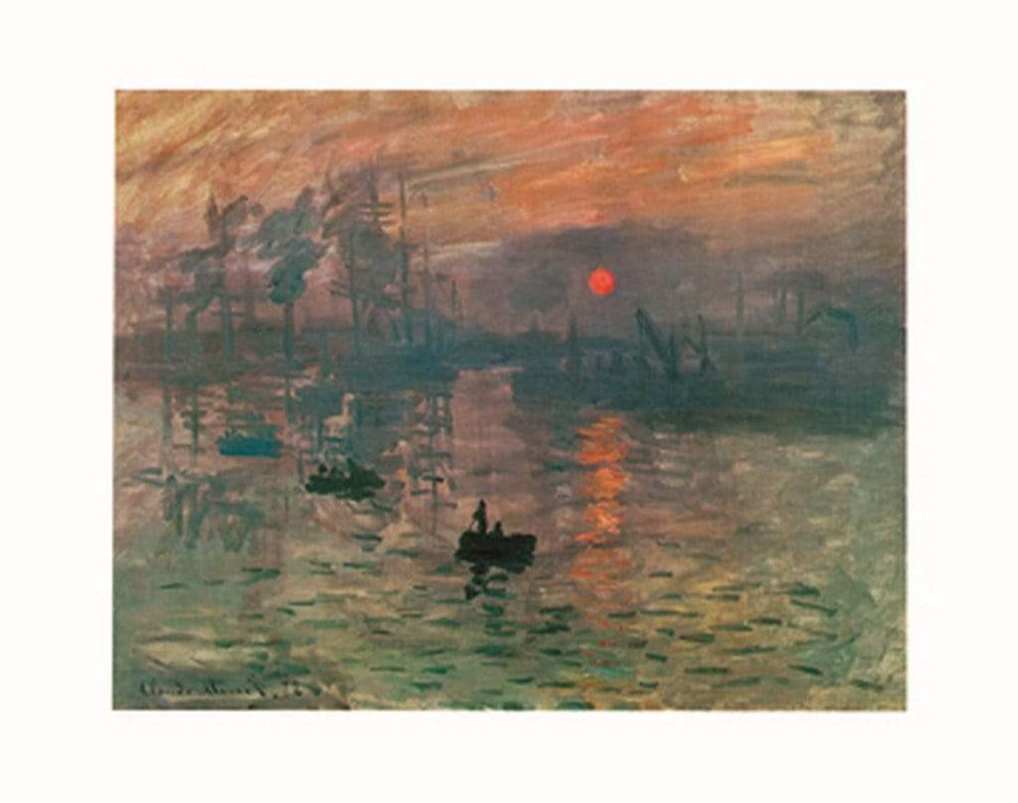 Art Print Claude Monet - Impression, Sonnenaufgang 71x56cm