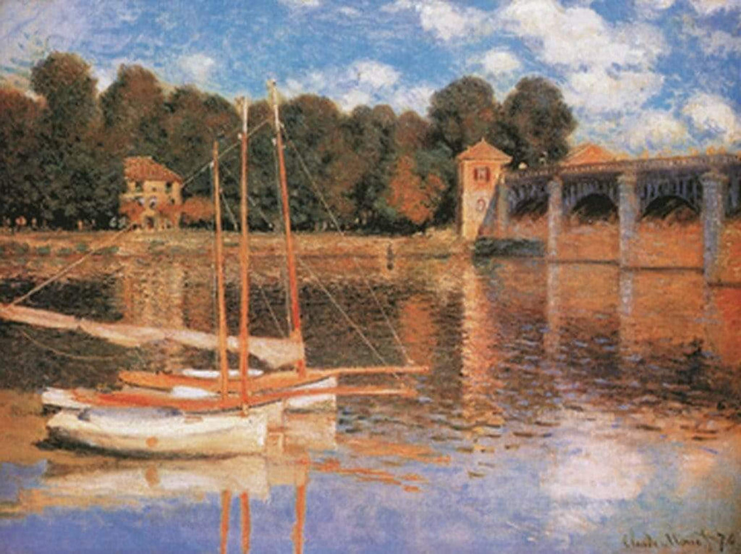 Art Print Claude Monet - Il ponte di Argenteuil 80x60cm