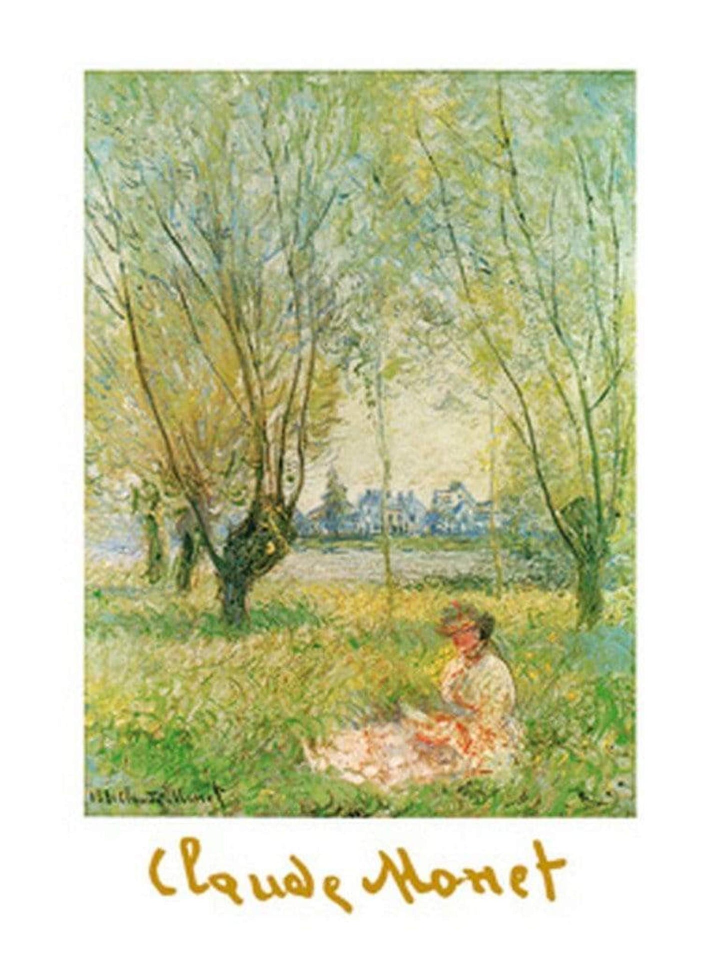 Art Print Claude Monet - Donna sotto i salici 60x80cm