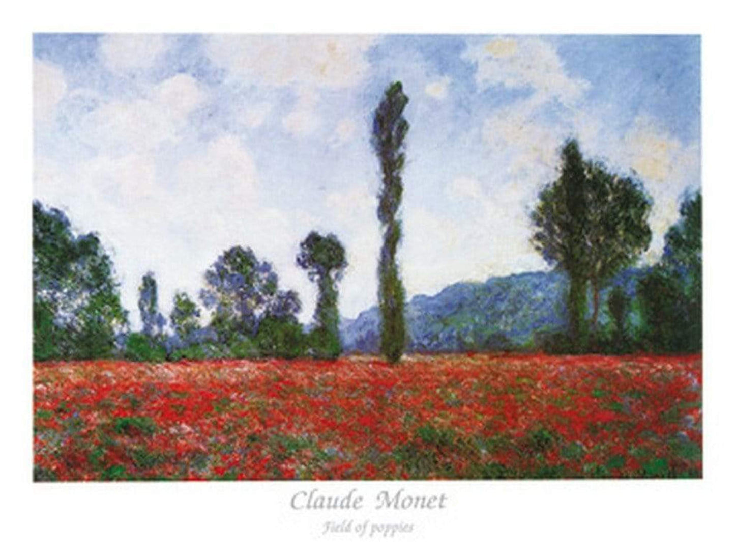 Art Print Claude Monet - Field of Poppies 80x60cm