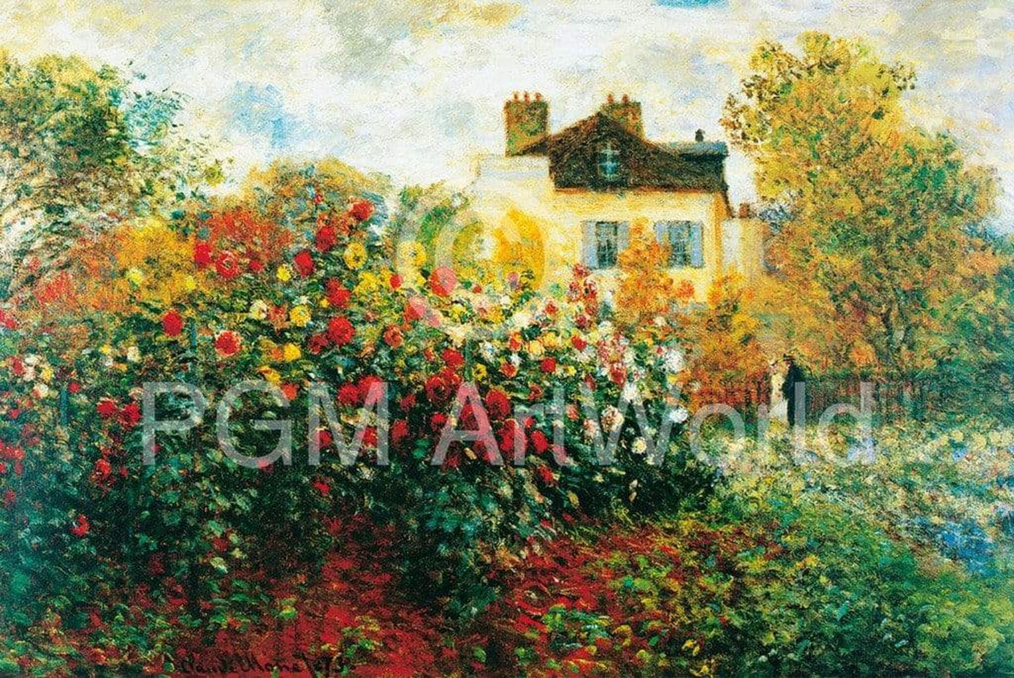 Art Print Claude Monet - The Artist's Garden 100x70cm