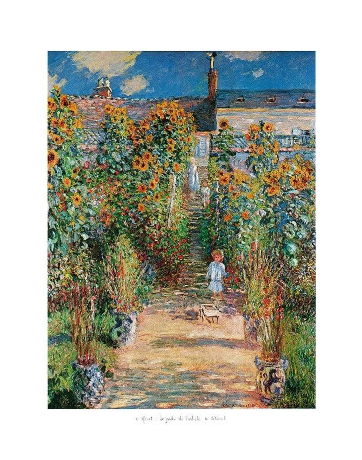 Art Print Claude Monet - Le jardin de l'artiste 50x70cm