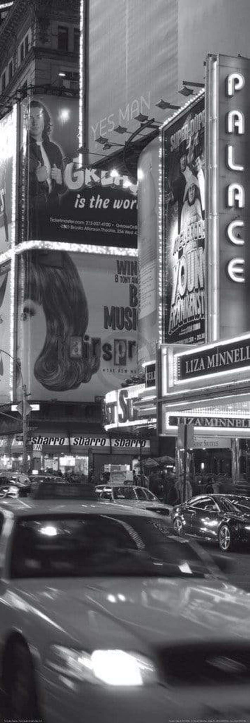 Art Print Alan Copson - Times Sqare at night, New York 33x95cm