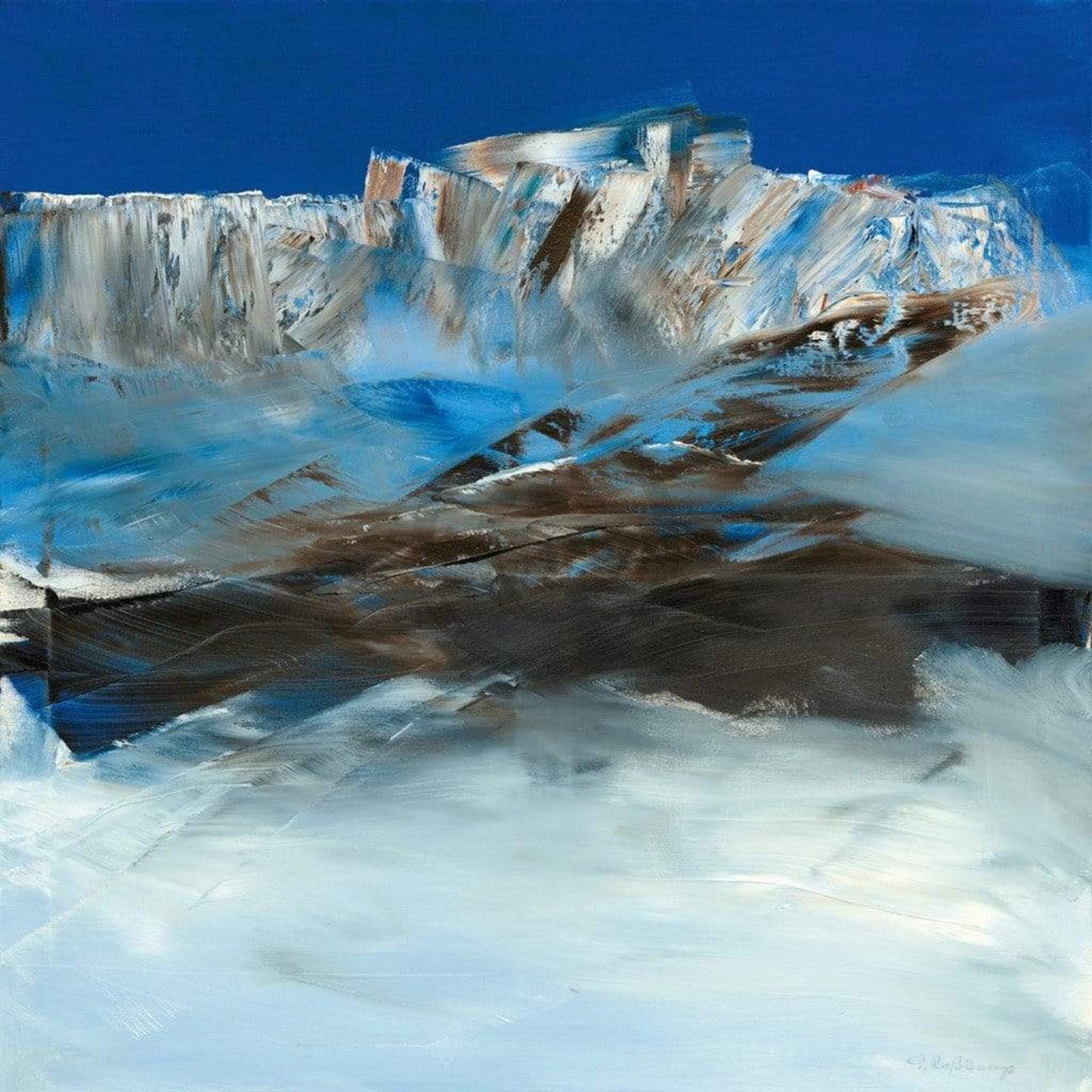 Art Print Conny Roßkamp - Eislandschaft I 98x98cm
