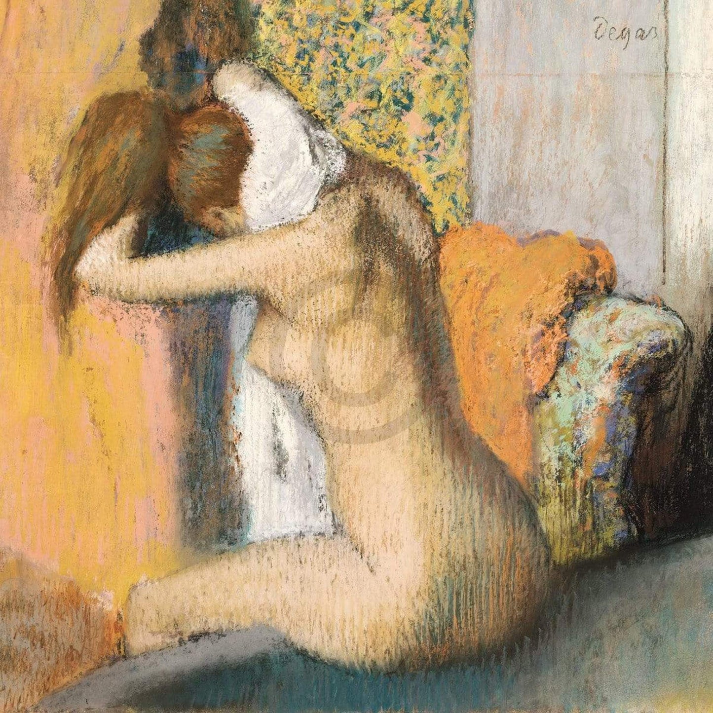 Art Print Edgar Degas - Frau nach dem Bade 80x60cm