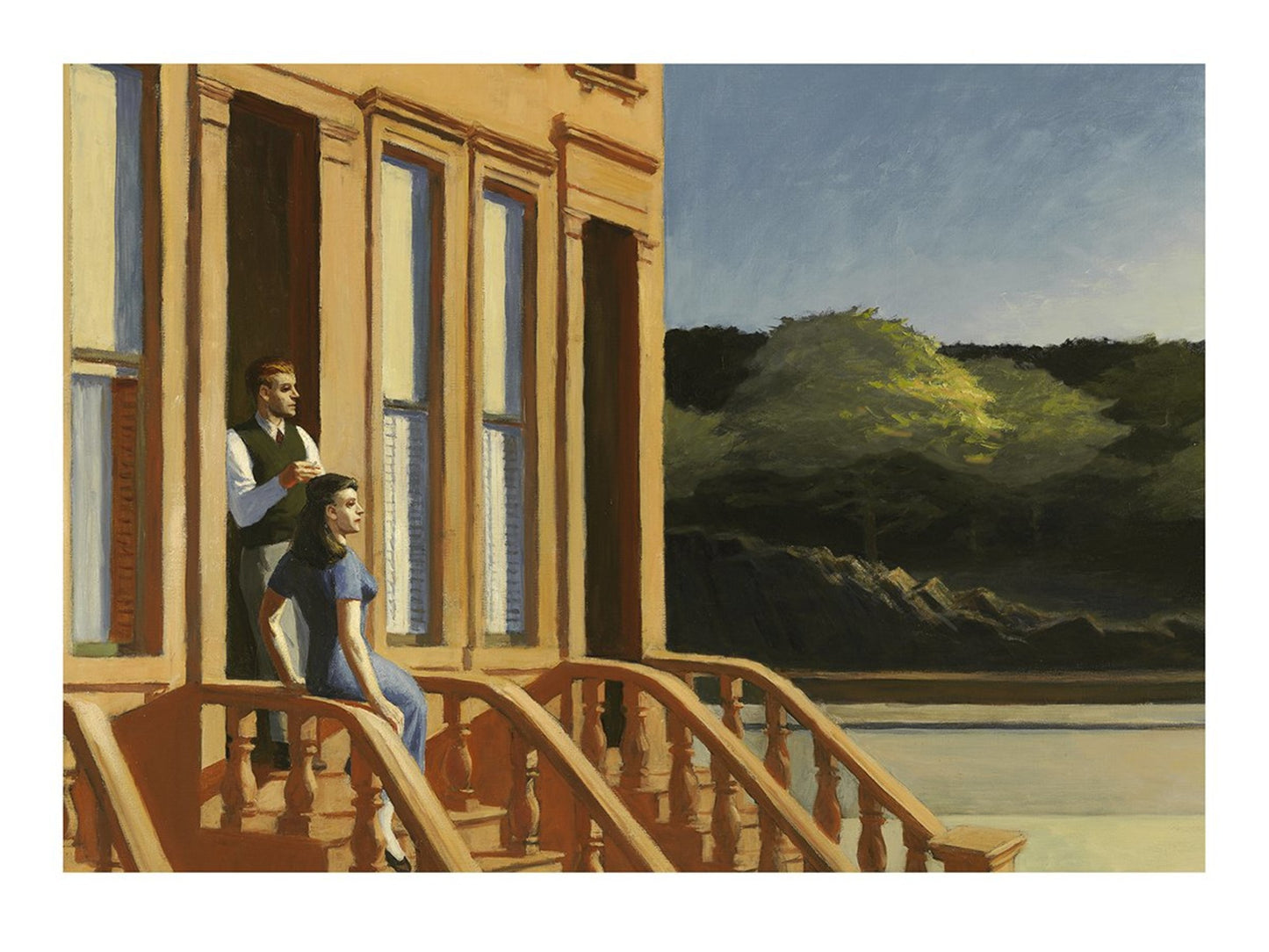 Art Print Edward Hopper Sunlight on Brownstones 40x30cm