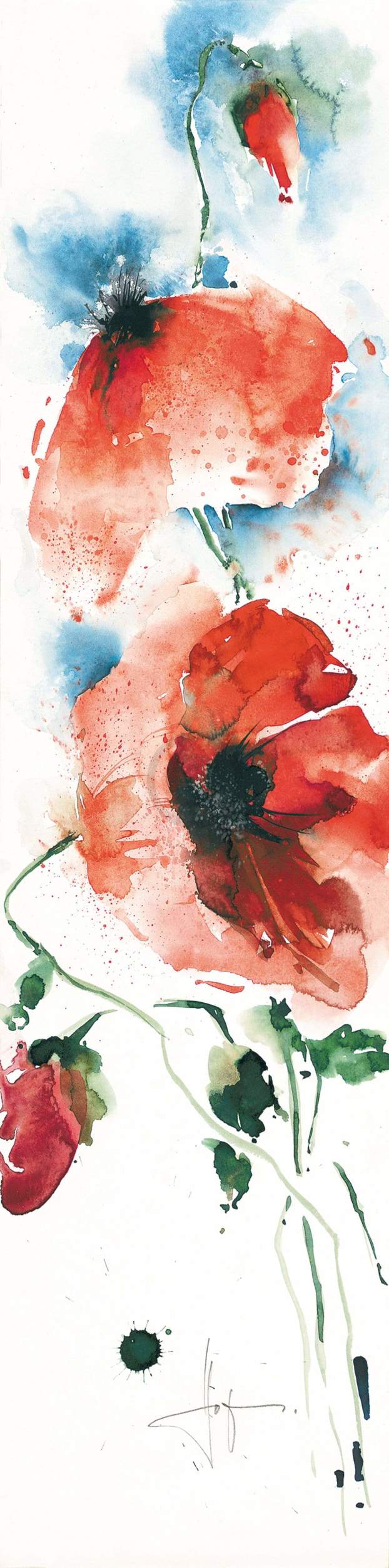 Art Print Ekkehard Hofmann - Mohn I 20x99cm