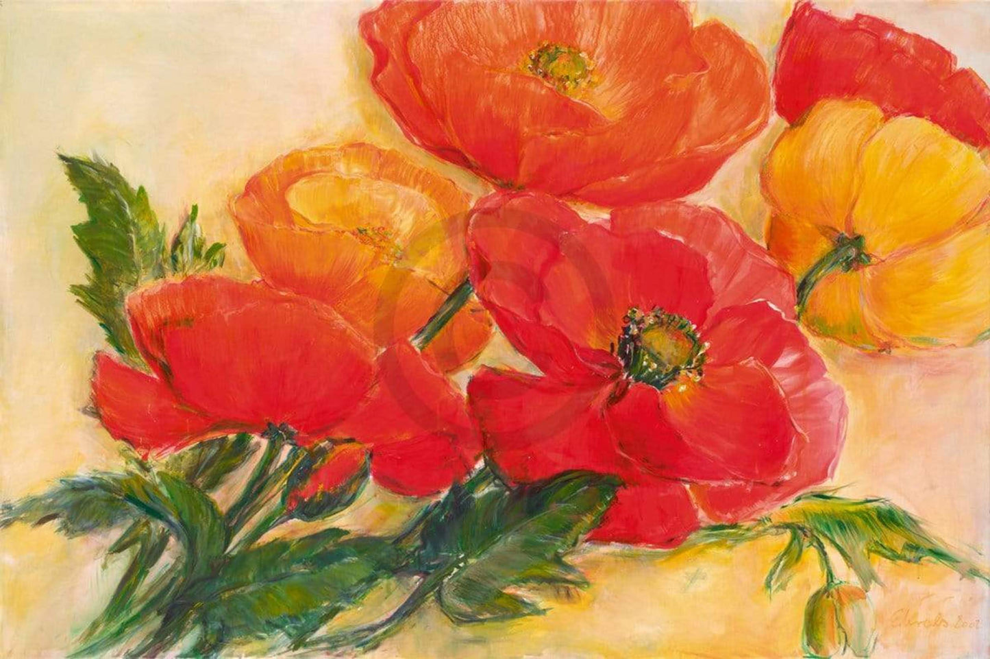 Art Print Elisabeth Krobs - Splendid Poppies 100x70cm
