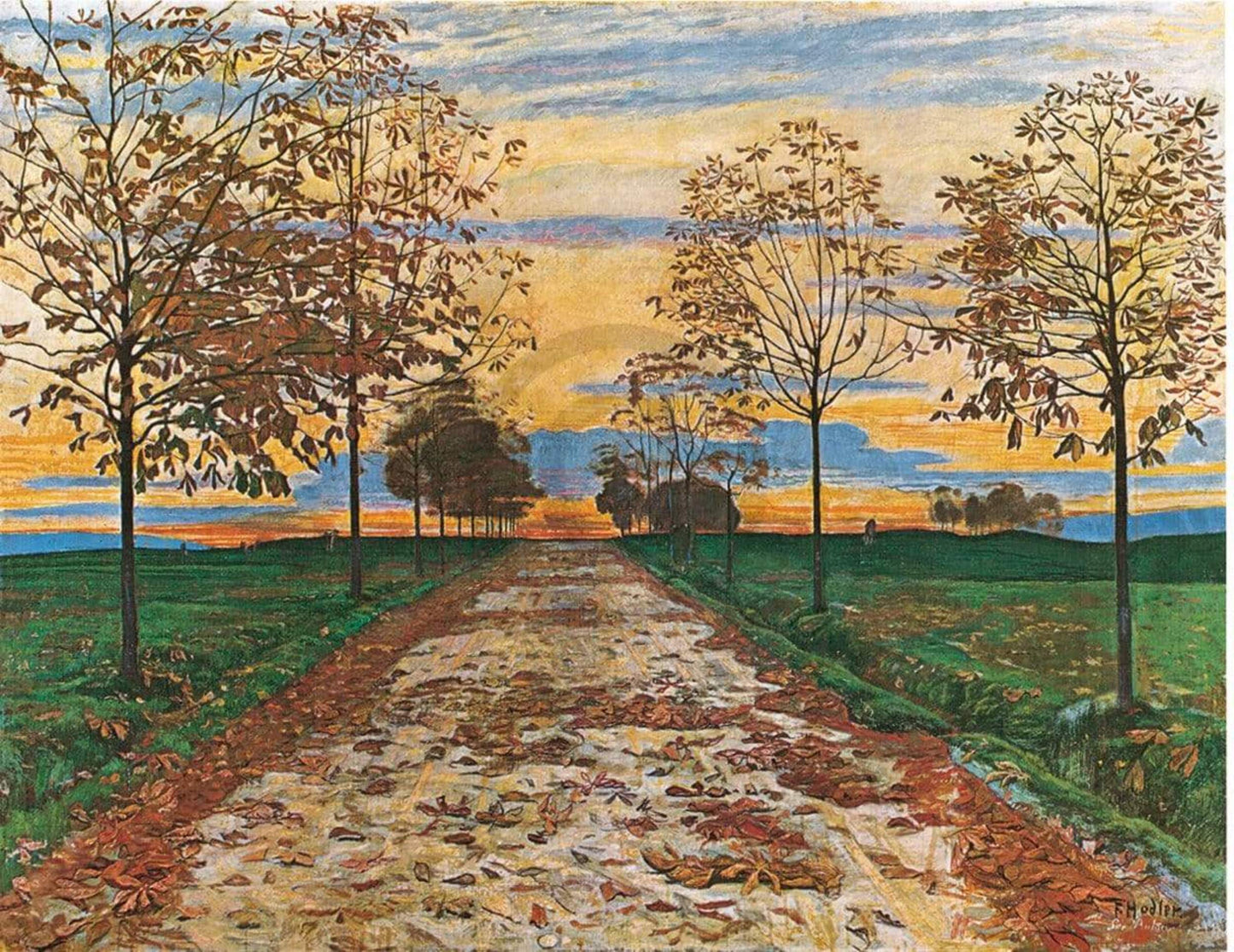 Art Print Ferdinand Hodler - Herbstabend 1892 60x48cm