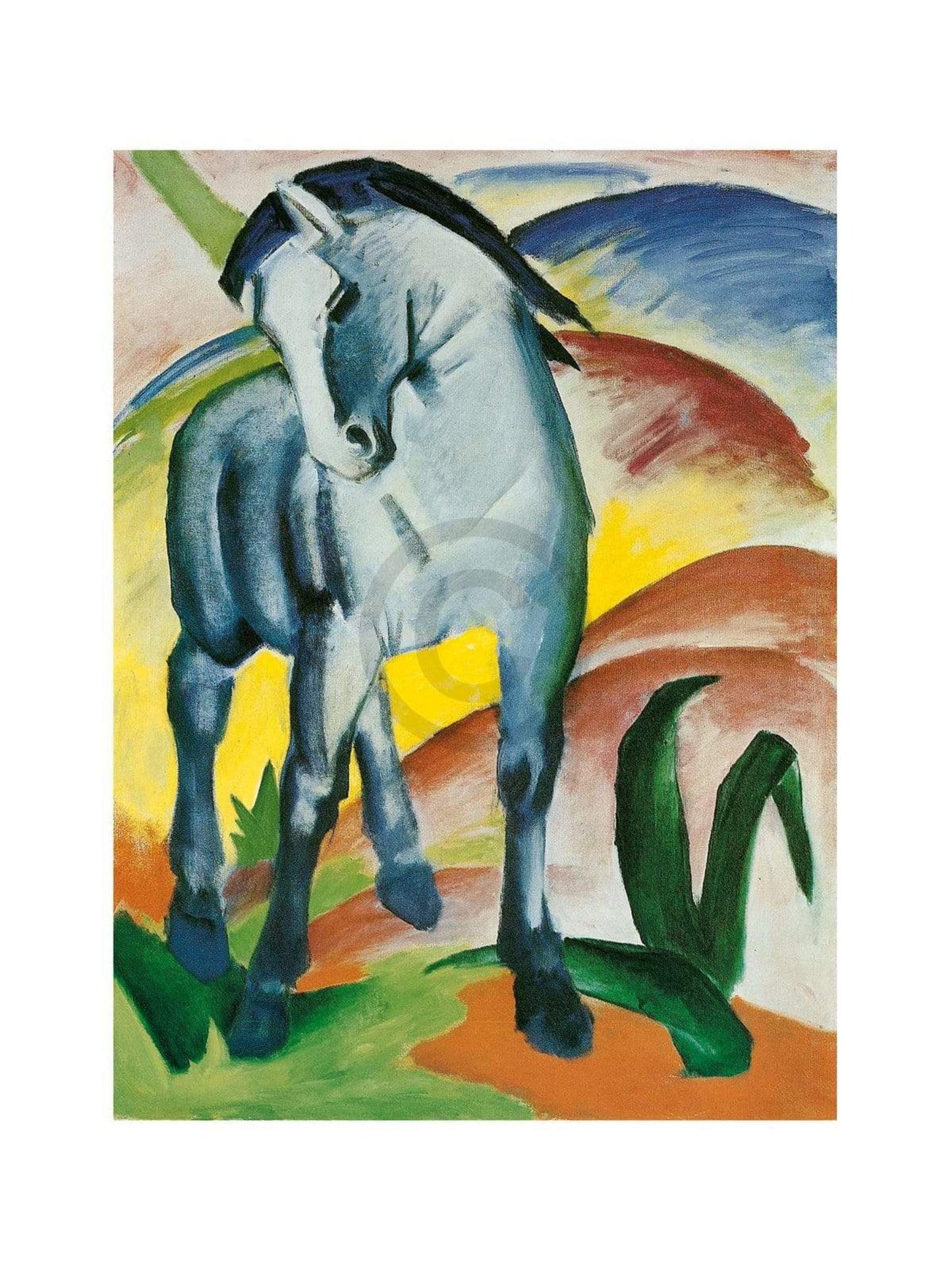 Art Print Franz Marc - Blaues Pferd I Monaco 60x80cm
