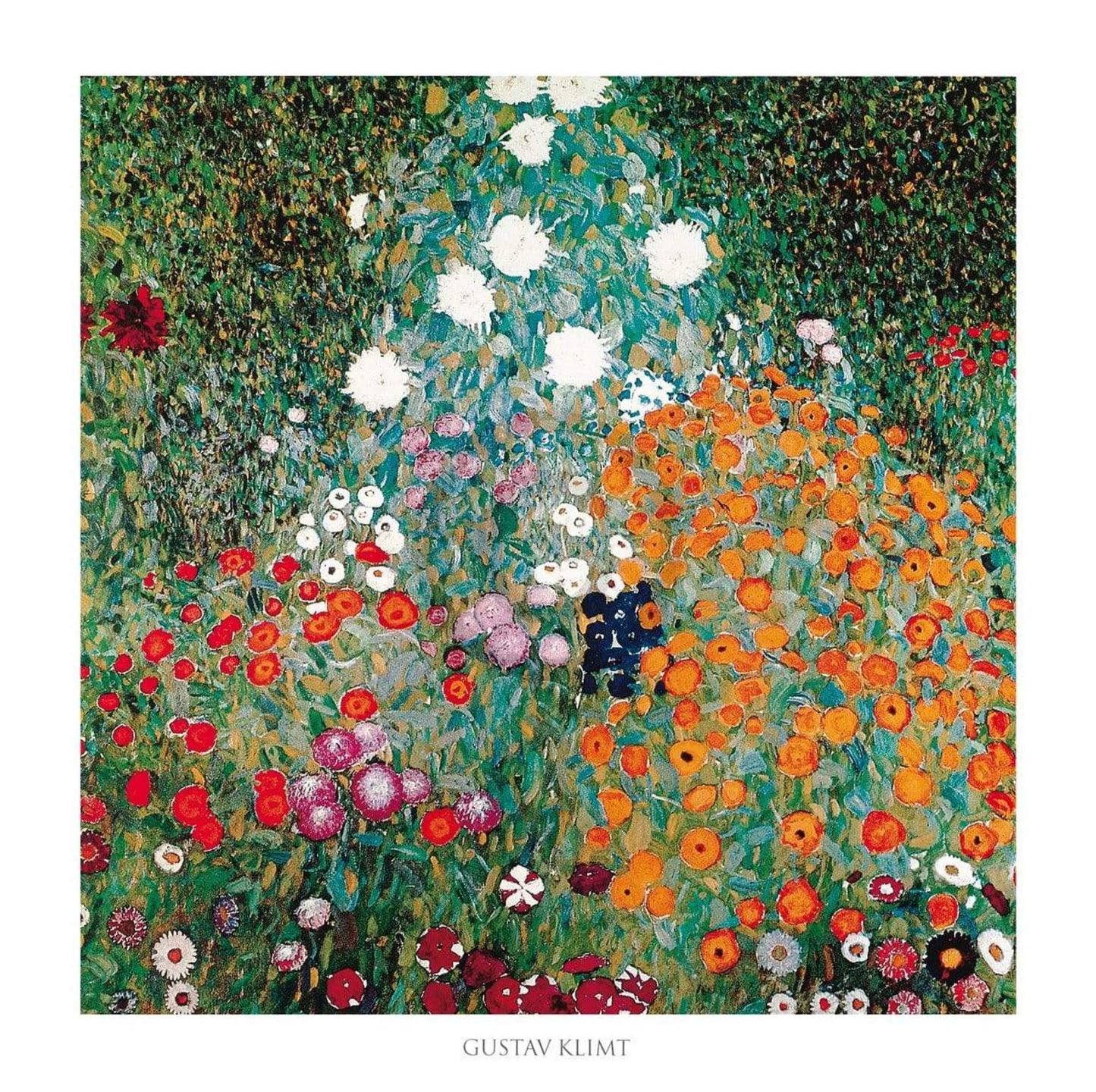 Art Print Gustav Klimt - Giardino fiorito 70x70cm