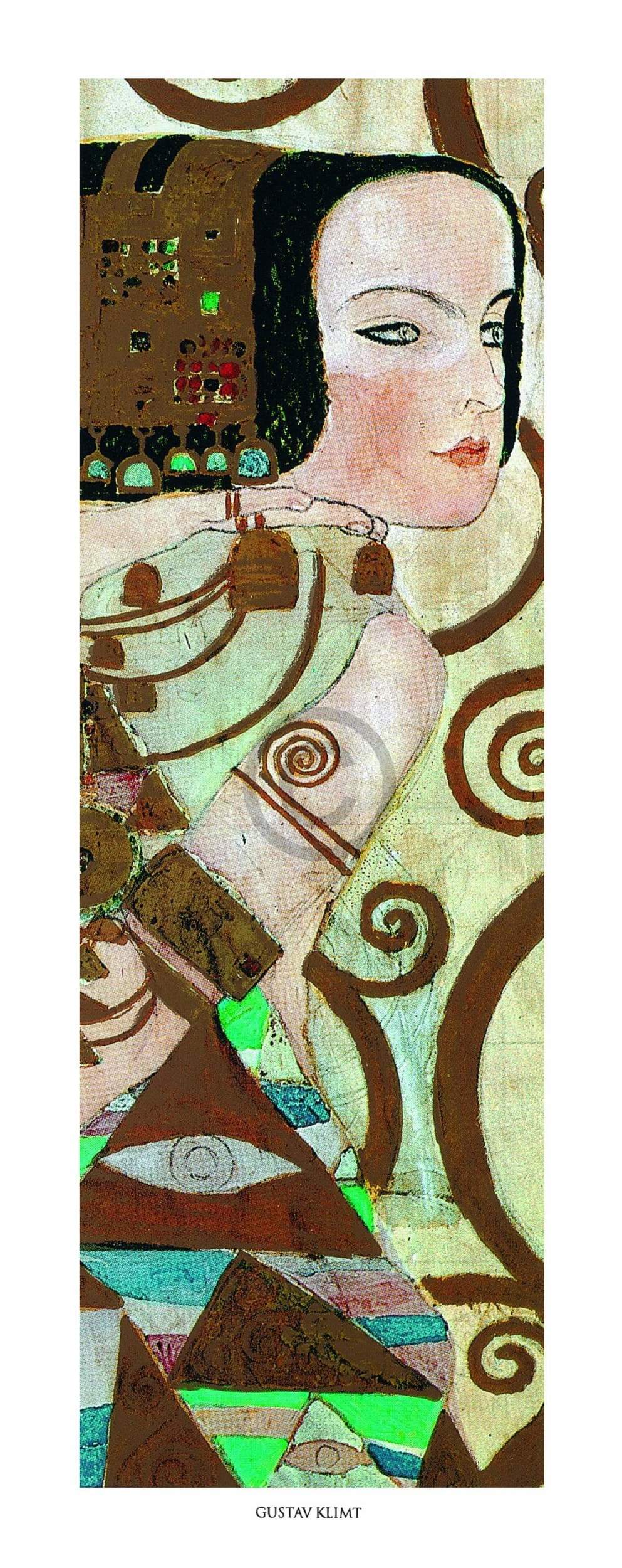Art Print Gustav Klimt - L'attesa 20x50cm