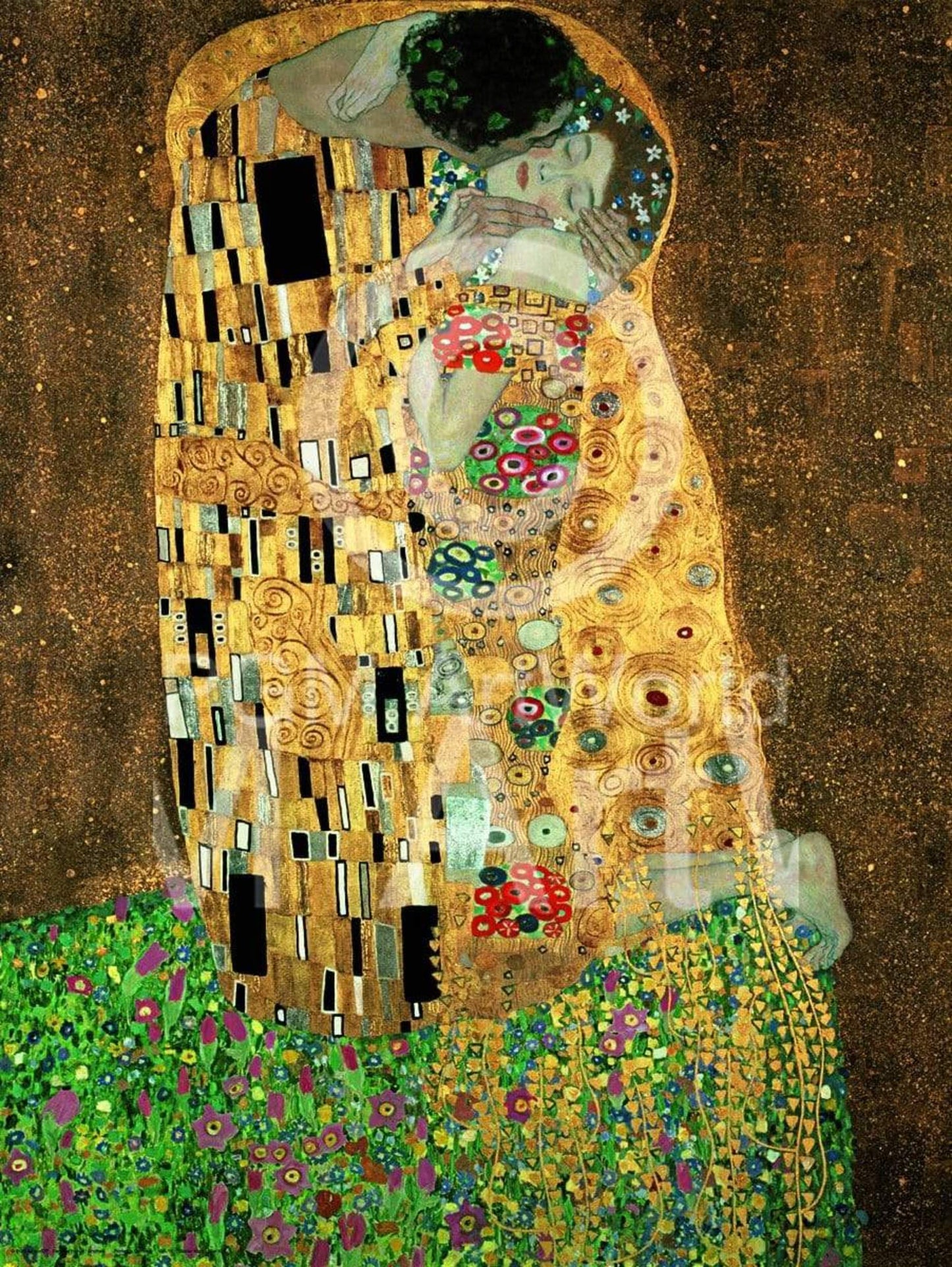 Art Print Gustav Klimt - Der Kuss 60x80cm