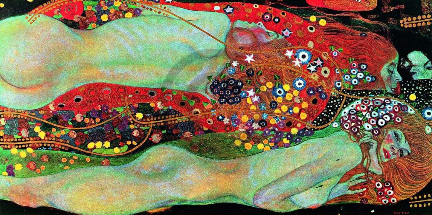 Art Print Gustav Klimt - Wasserschlangen II - 100x50cm