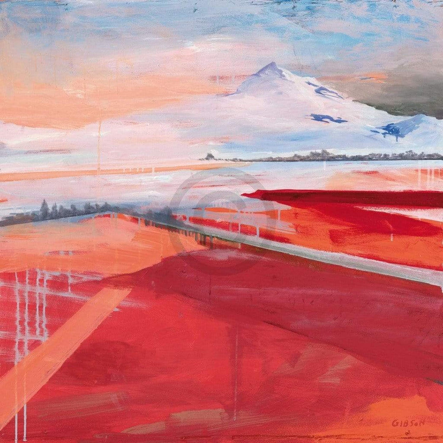 Art Print Stefan Gibson - Berg 98x98cm