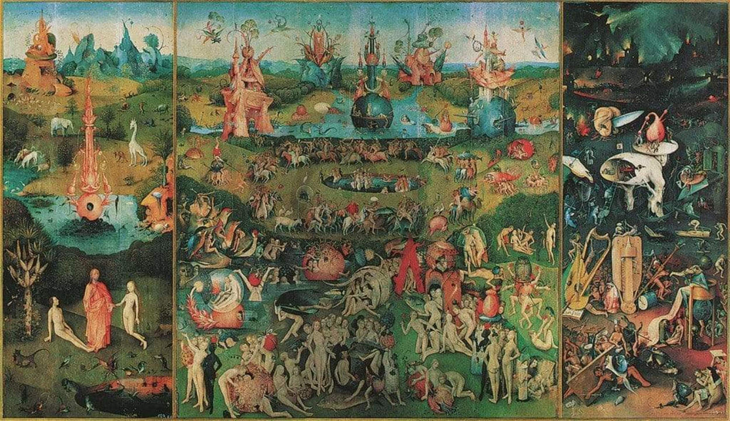 Art Print Hieronymus Bosch - Garden of earthly Delight 116x67cm