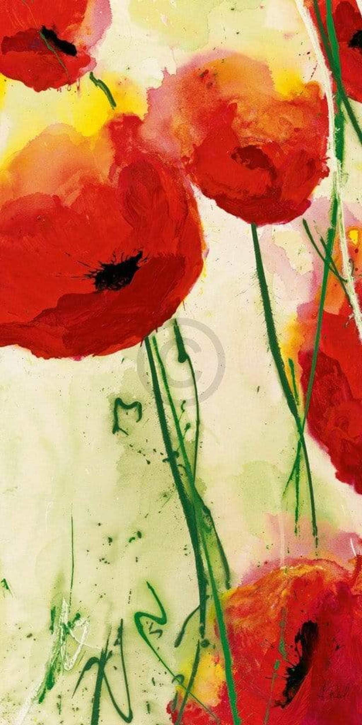 Art Print Heidi Reil - Klatschmohn 50x100cm