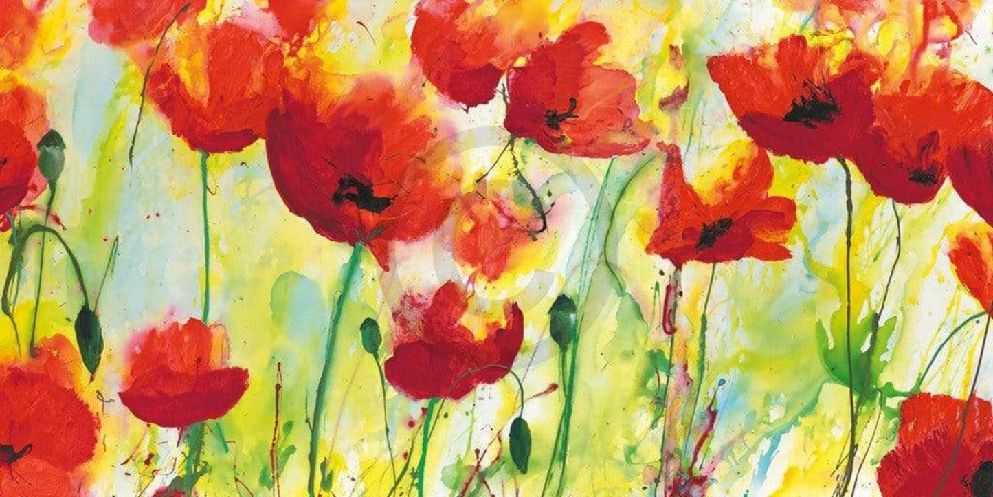 Art Print Heidi Reil - Mohnfeld 100x50cm