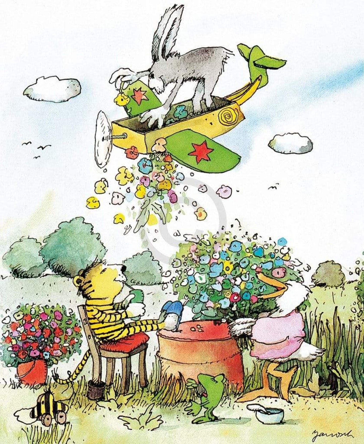Art Print Janosch - Blumenregen 48x58cm