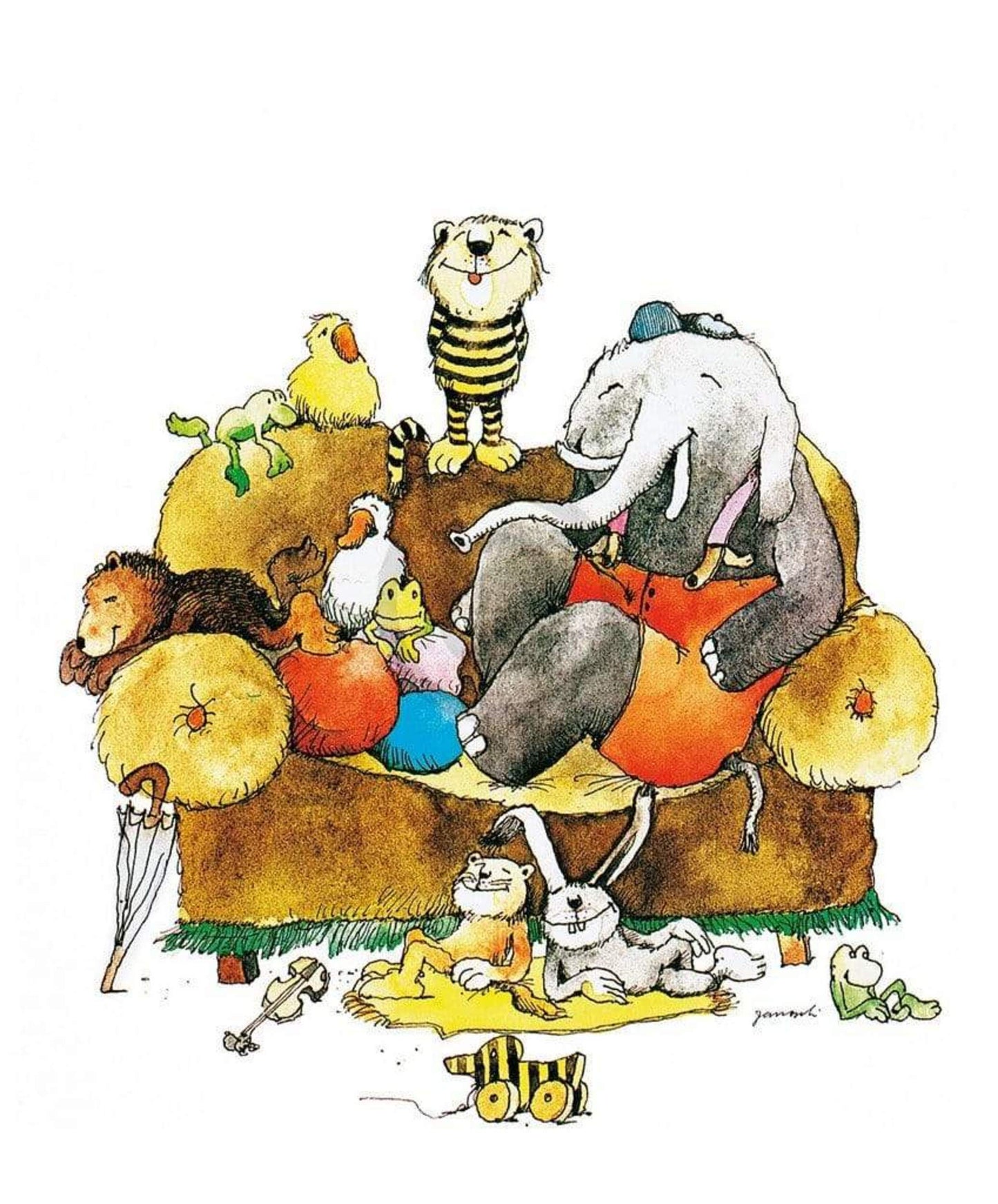 Art Print Janosch - Gruppenbild 48x58cm