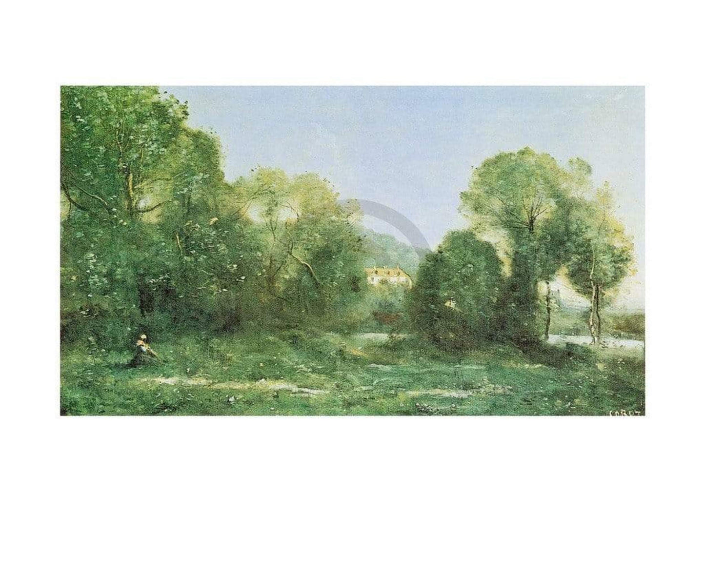 Art Print J.B.C. Corot - Etang à ville d'Avray 30x24cm