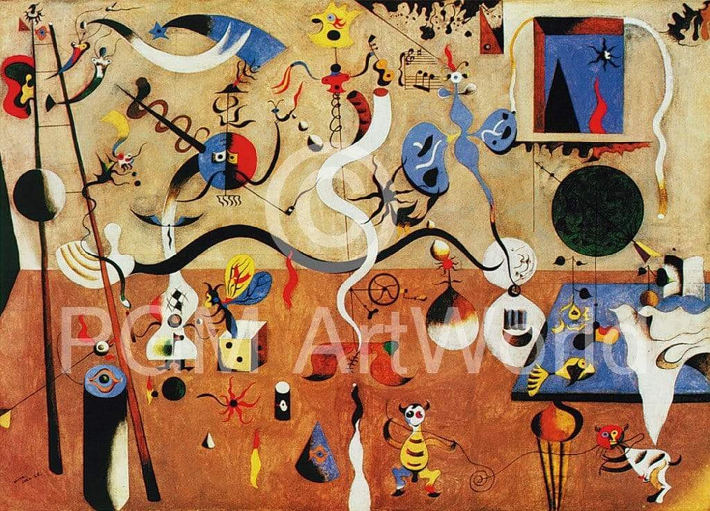 Art Print Joan Miro - Il carnevale d'Arlecchino 80x60cm