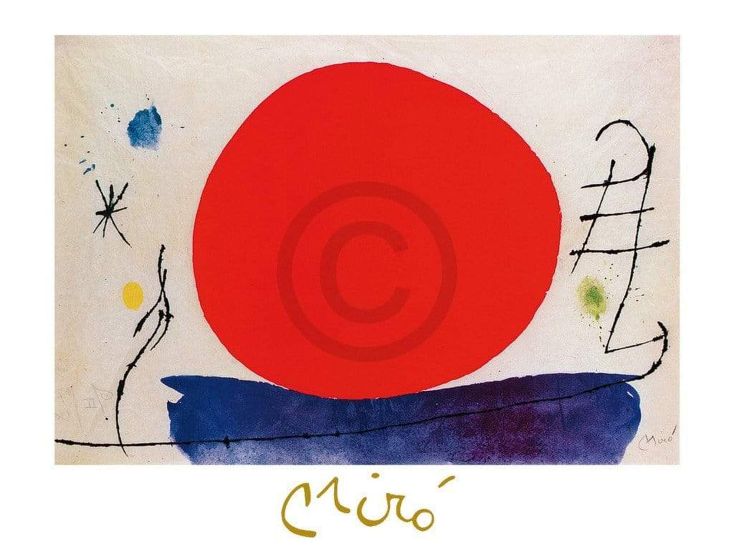 Art Print Joan Miro - Senzo titolo, 1967 80x60cm